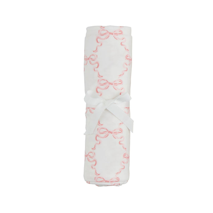 Bow Print Gingham Soft Swaddle - Madison's Niche