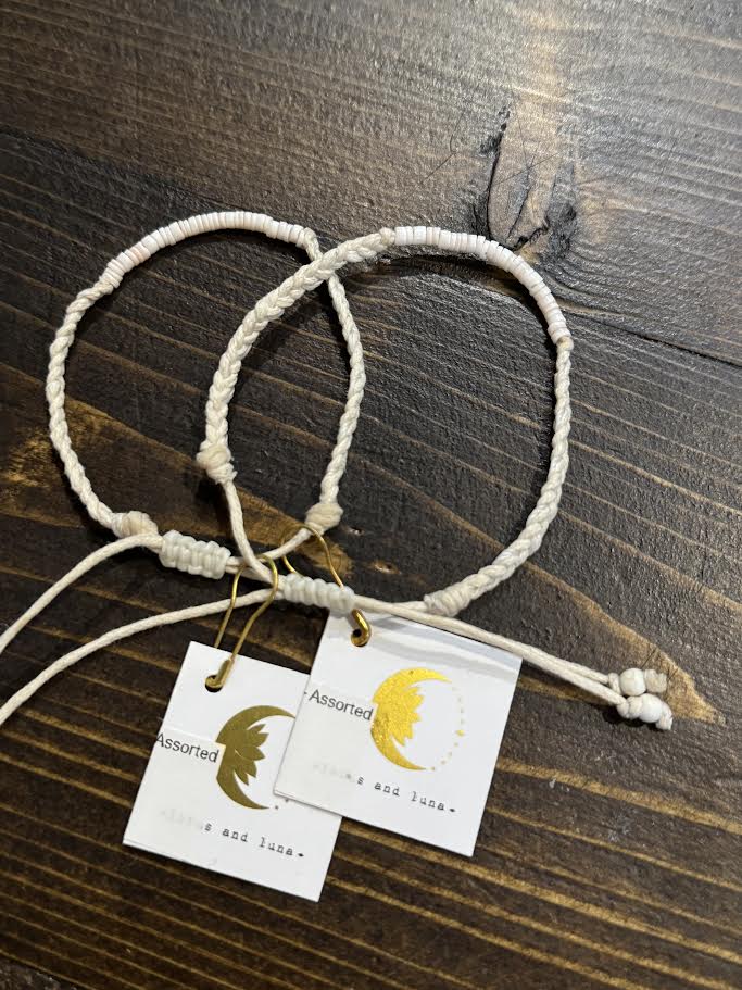 Braided Puka Bracelets- Assorted