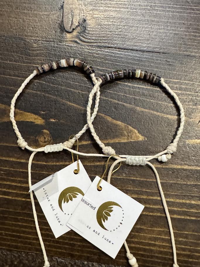 Braided Puka Bracelets- Assorted