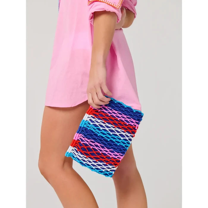 Braziliana Zip Pouch in Blue - Madison's Niche
