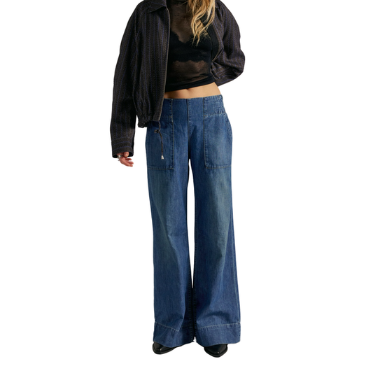 Breezy Denim Pull-On in Cobalt