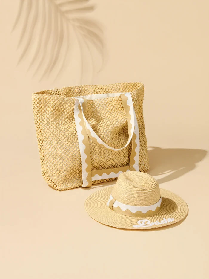 "Bride" Hat and Tote Set - Madison's Niche