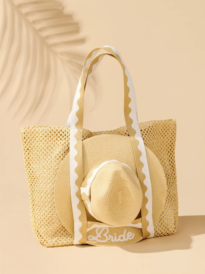 "Bride" Hat and Tote Set - Madison's Niche