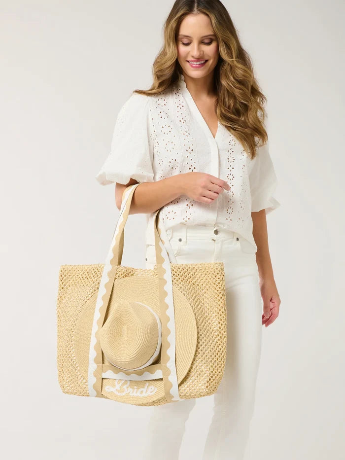 "Bride" Hat and Tote Set - Madison's Niche