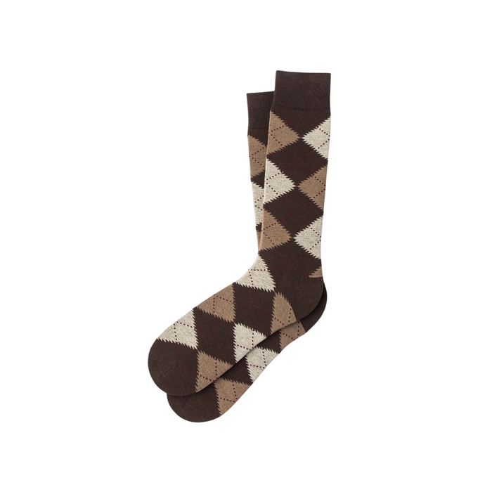Brown Argyle Socks
