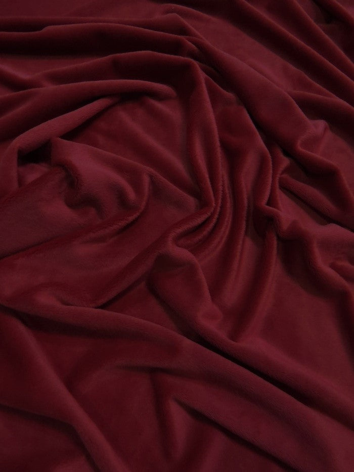 Burgundy Minky Solid Baby Soft Fabric