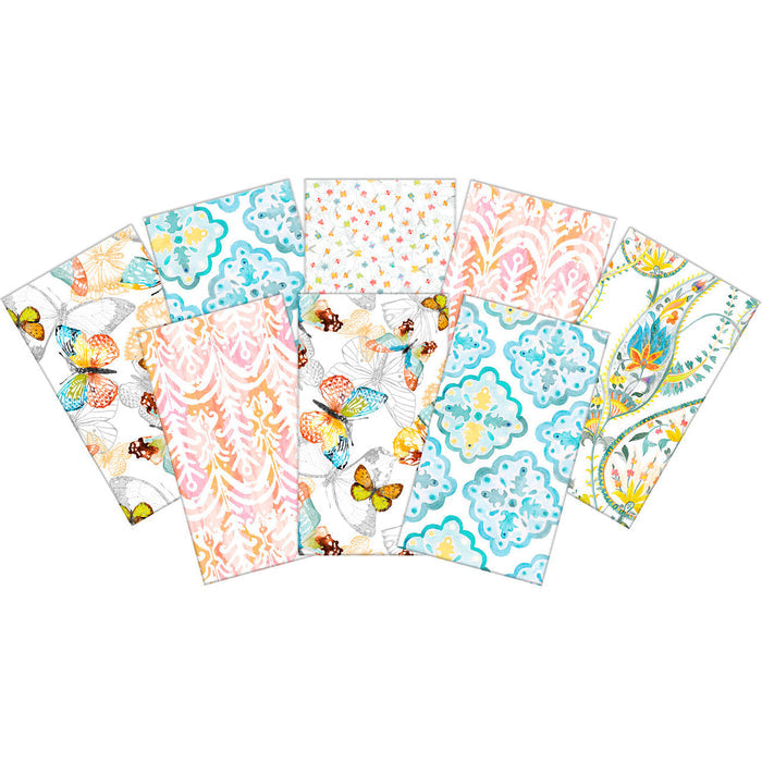 Butterfly 8 Piece Fat Eighth Bundle 9" x 21" Precut Multi