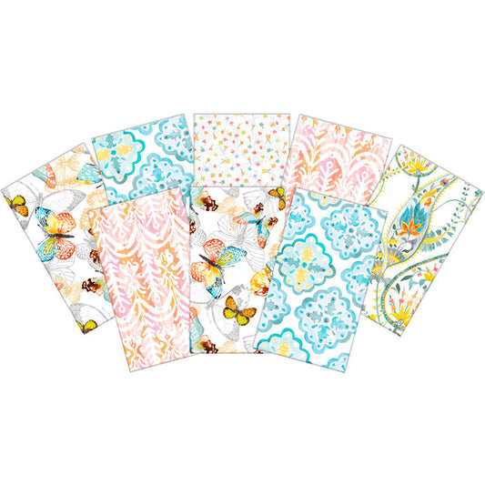 Butterfly 8 Piece Fat Eighth Bundle 9" x 21" Precut Multi