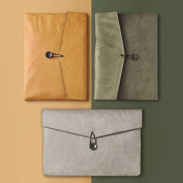 Three colors of Buttoned Envelope Laptop Sleeve shown together, , great for everyday carry and travel.