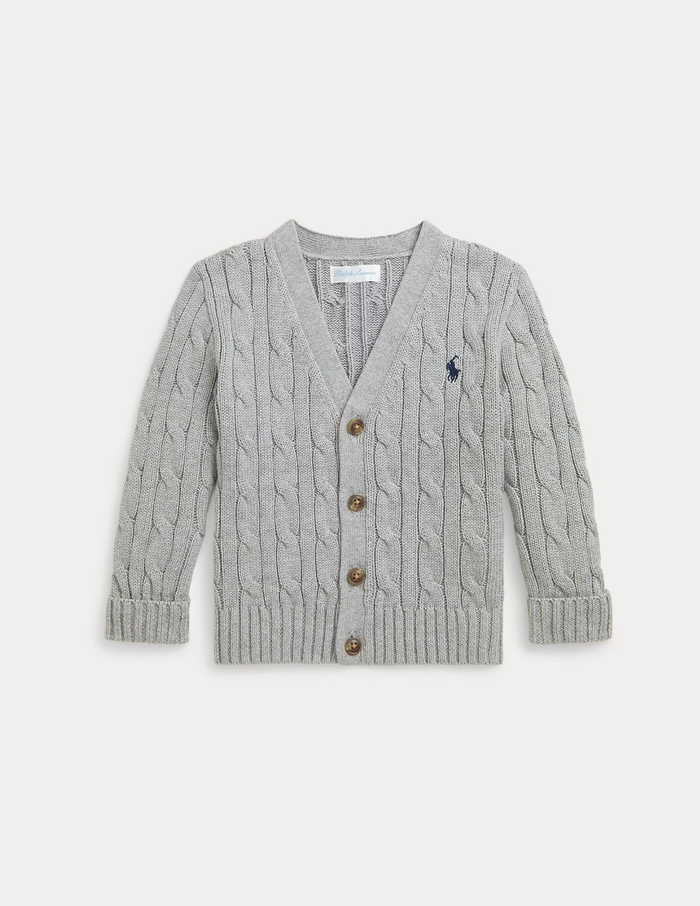 Cable-Knit Cardigan in Grey - Madison's Niche