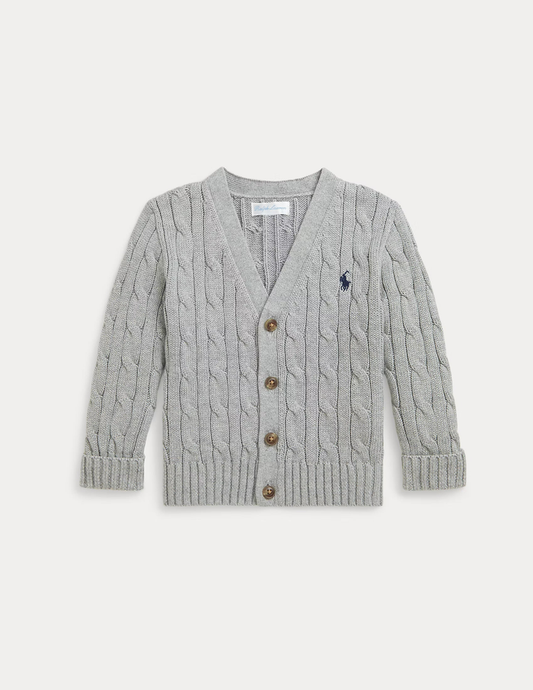 Cable-Knit Cardigan in Grey - Madison's Niche