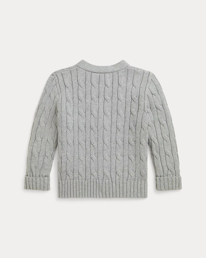 Cable-Knit Cardigan in Grey - Madison's Niche
