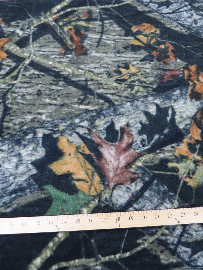 Camouflage Fleece Printed Fabric - Midnight Mossy Oak by Big Z Fabric