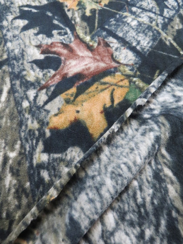 Camouflage Fleece Printed Fabric - Midnight Mossy Oak by Big Z Fabric