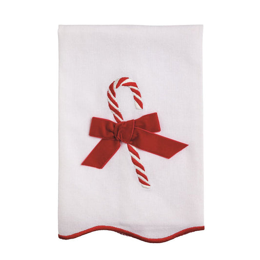 Candy Cane Scallop Towel