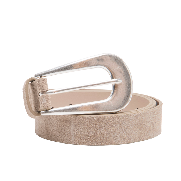 Cannon Suede Belt in Biscotti