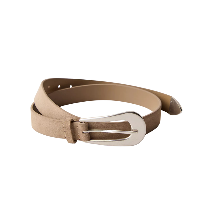 Cannon Suede Belt in Biscotti