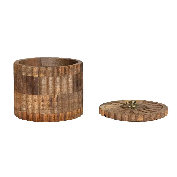 Carved Mango Wood Box - Madison's Niche