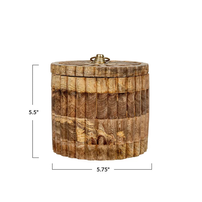 Carved Mango Wood Box - Madison's Niche