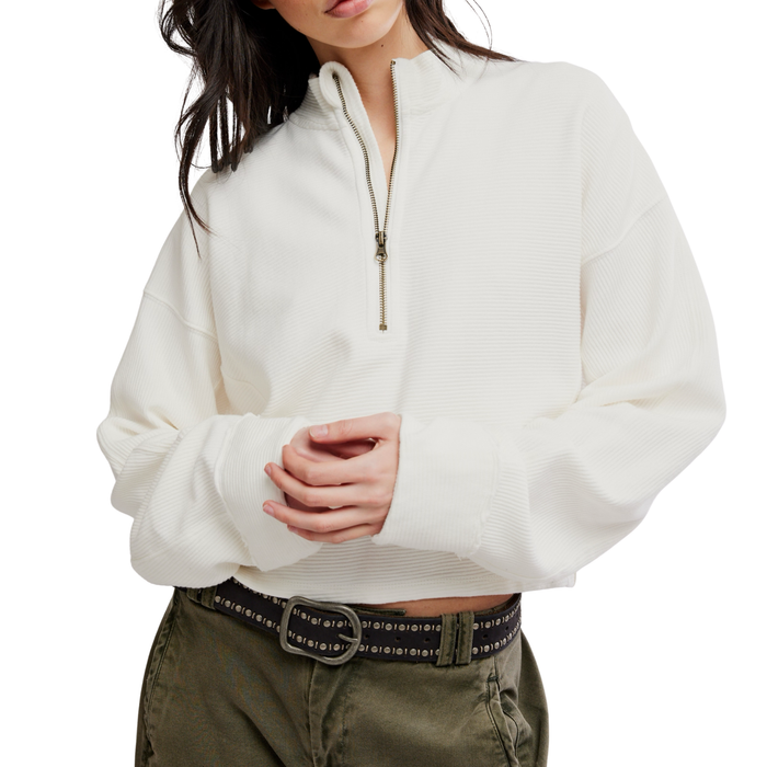 Celeste Quarter Zip in Ivory