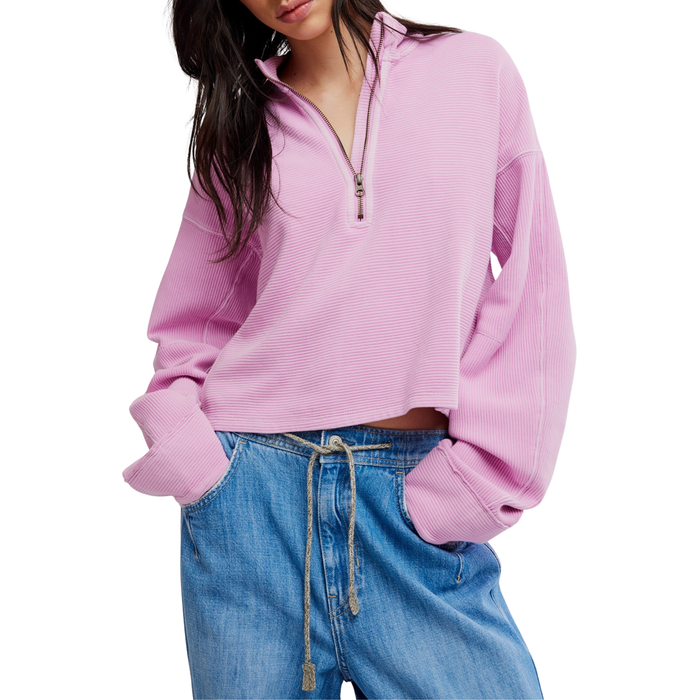 Celeste Quarter Zip in Pink