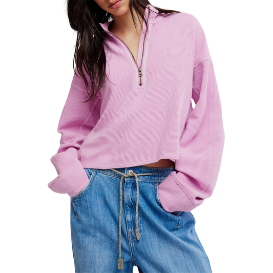 Celeste Quarter Zip in Pink