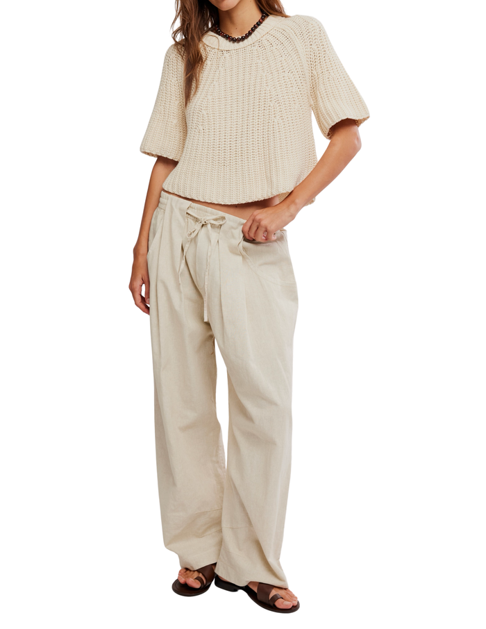 Chambers Laidback Pull-On Pants in Sand - Madison's Niche