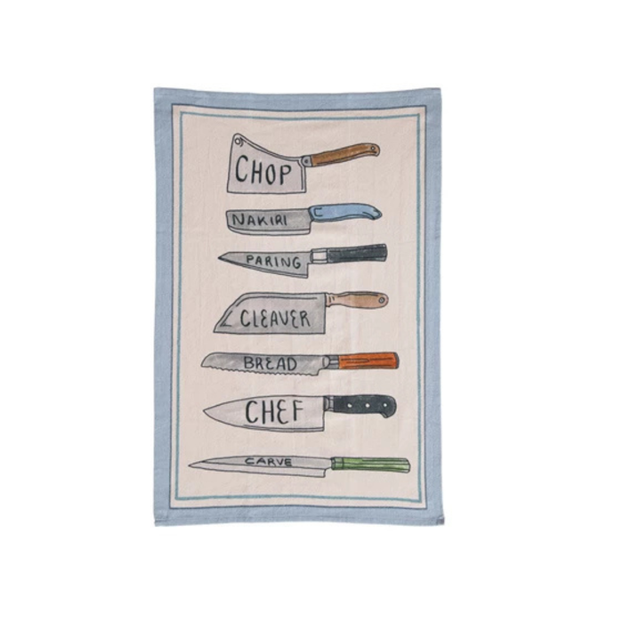 Chambray Printed Tea Towel - Madison's Niche