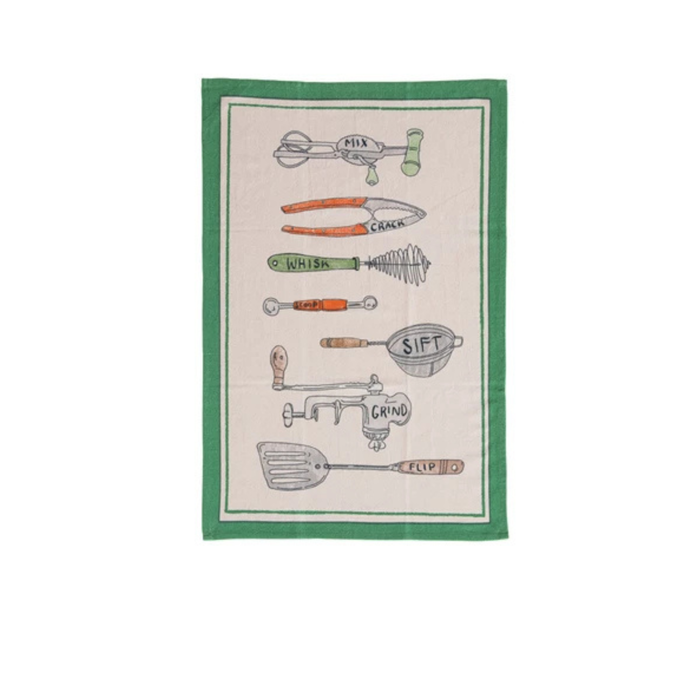 Chambray Printed Tea Towel - Madison's Niche