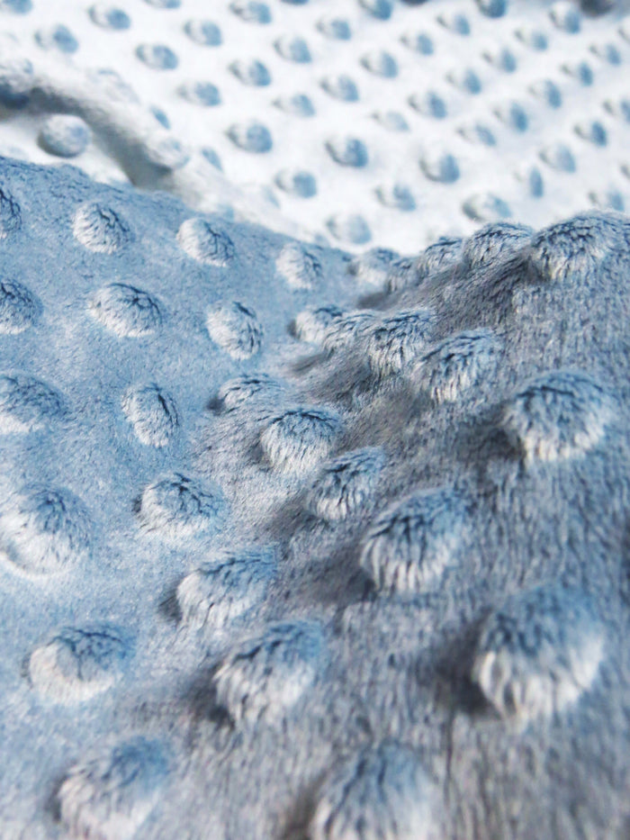 Charcoal Minky Dimple Dot Baby Soft Fabric / Sold By The Yard