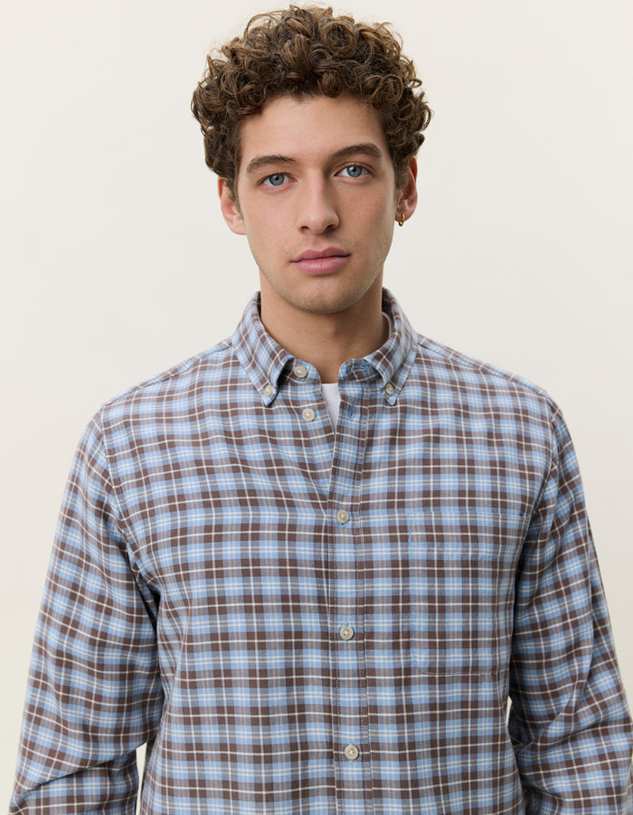 Check Shirt - Faded Denim Blue