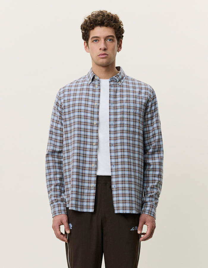 Check Shirt - Faded Denim Blue