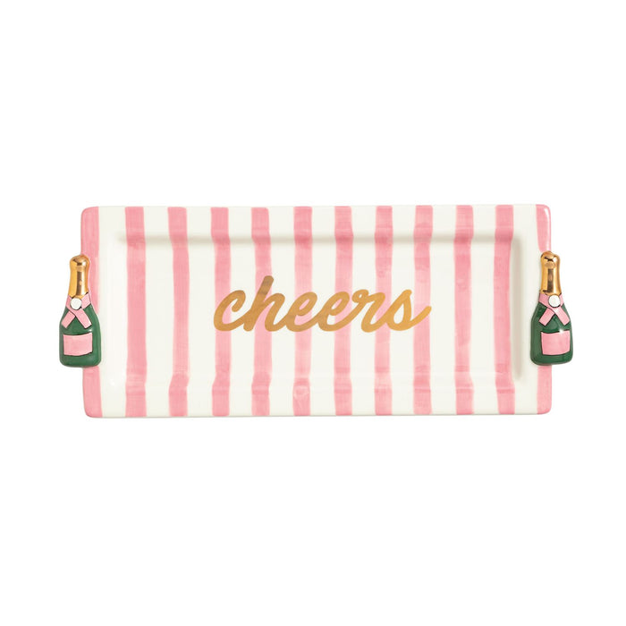 Cheers Champagne Serving Tray - Madison's Niche
