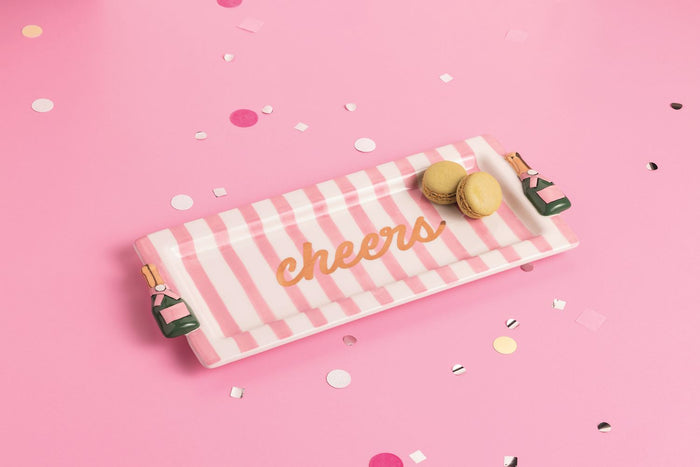 Cheers Champagne Serving Tray - Madison's Niche