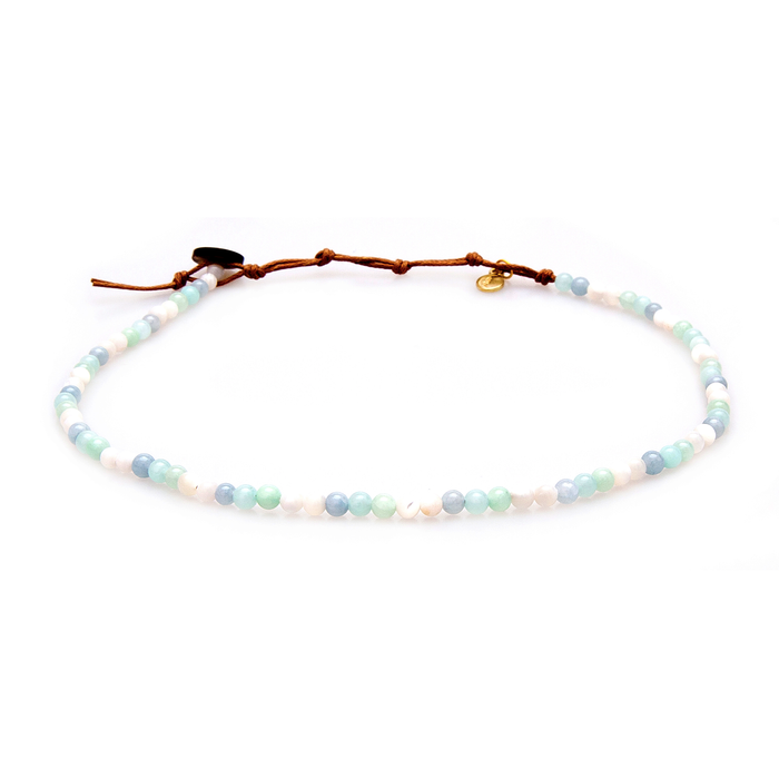 Choker/Double Wrap 4mm Healing Necklace