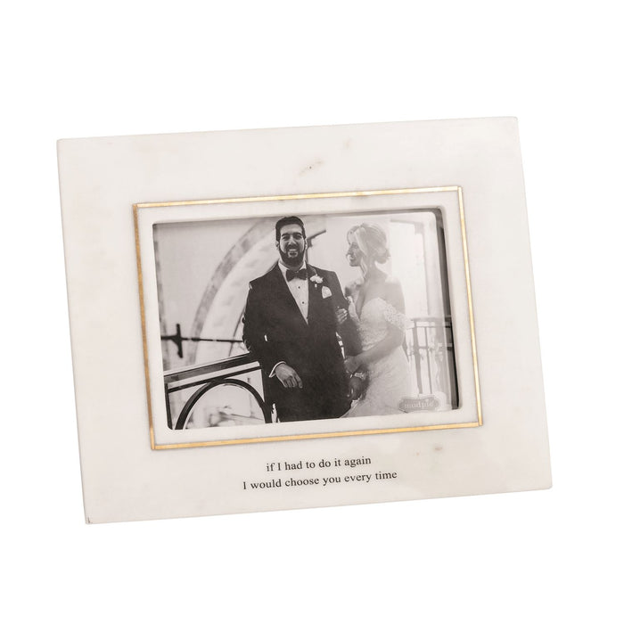 Choose You Gold Inlay Marble Frame - Madison's Niche