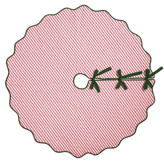 Christmas Block Print Tree Skirt