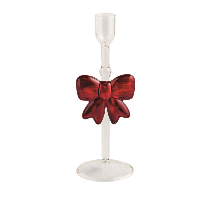 Christmas Glass Taper Holder