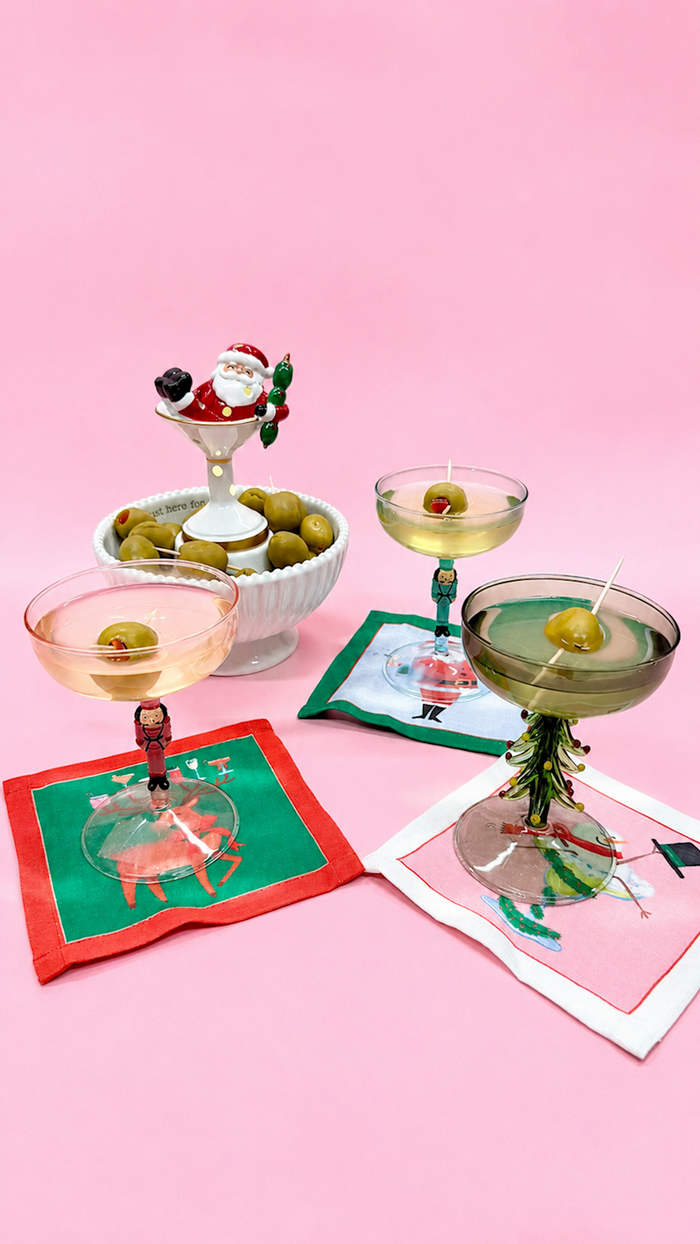Christmas Icon Coupe Glasses