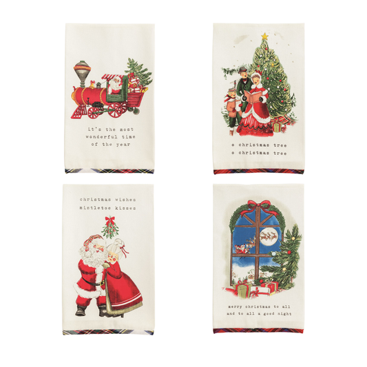 Christmas Tartan Hem Towel