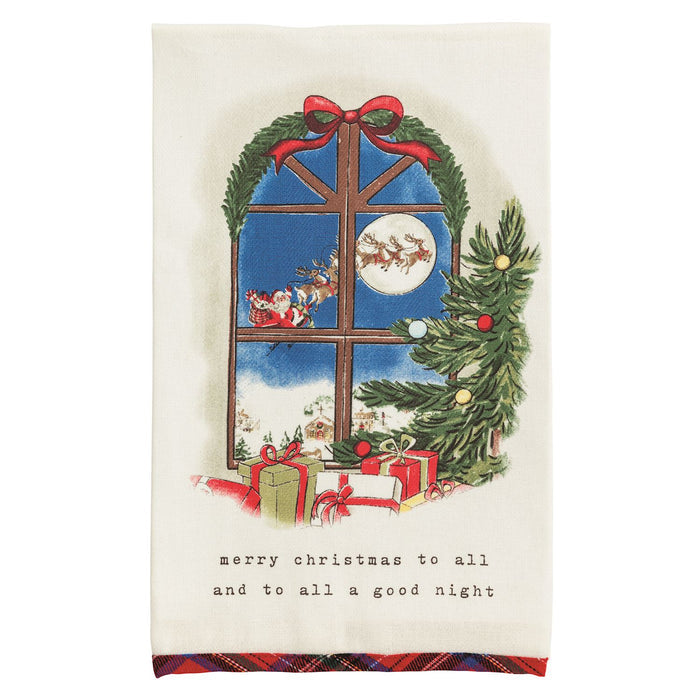 Christmas Tartan Hem Towel