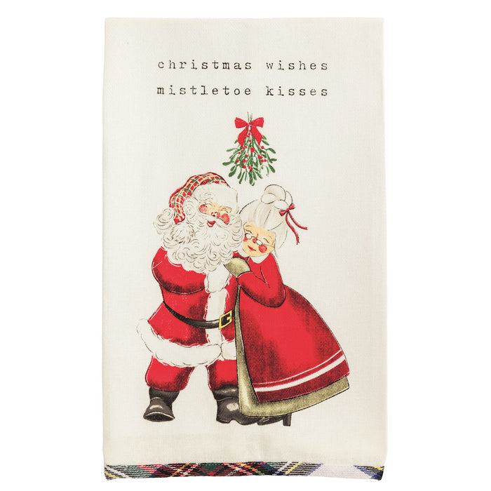 Christmas Tartan Hem Towel
