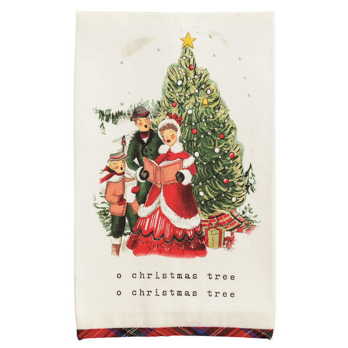 Christmas Tartan Hem Towel