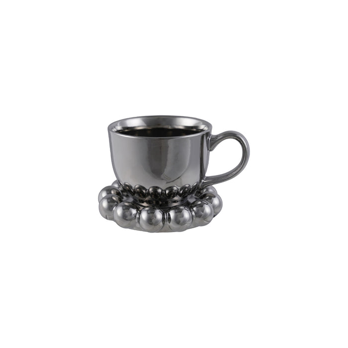 Chrome Mug & Saucer - Madison's Niche