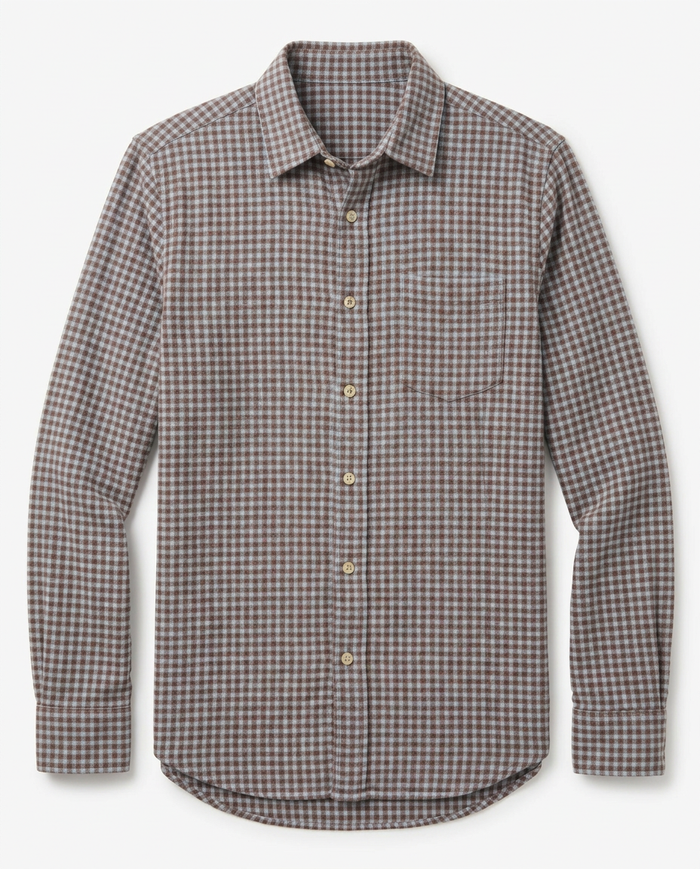 Class Stretch Selvage Shirt in Burgundy