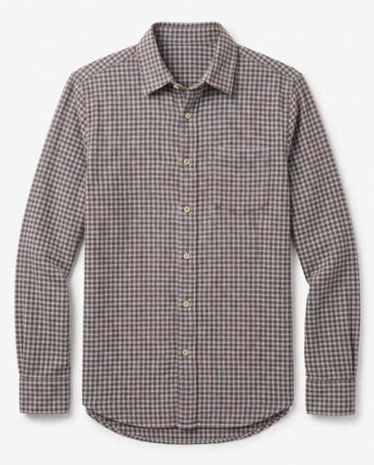 Class Stretch Selvage Shirt in Burgundy