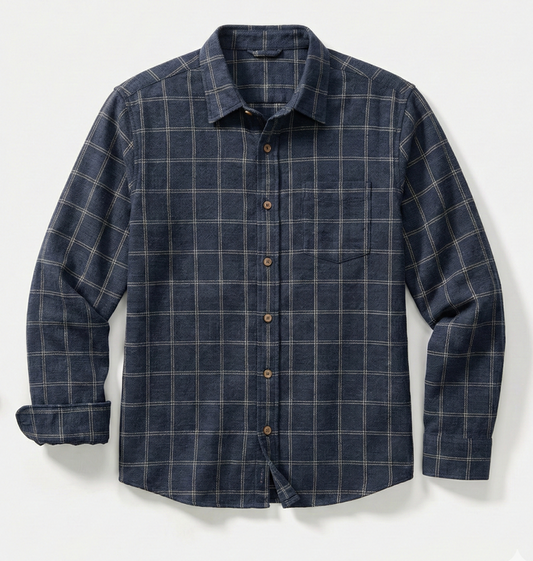 Class Stretch Selvage Shirt in Navy