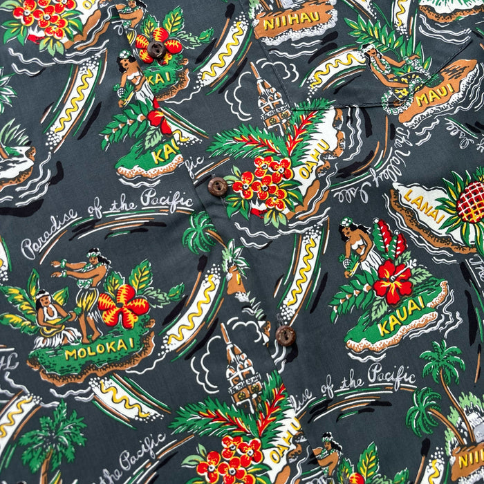 Classic Aloha Shirt - Friendly Isle Charcoal