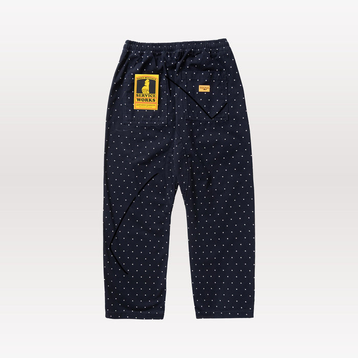 Classic Chef Pants - Navy Polka Dot