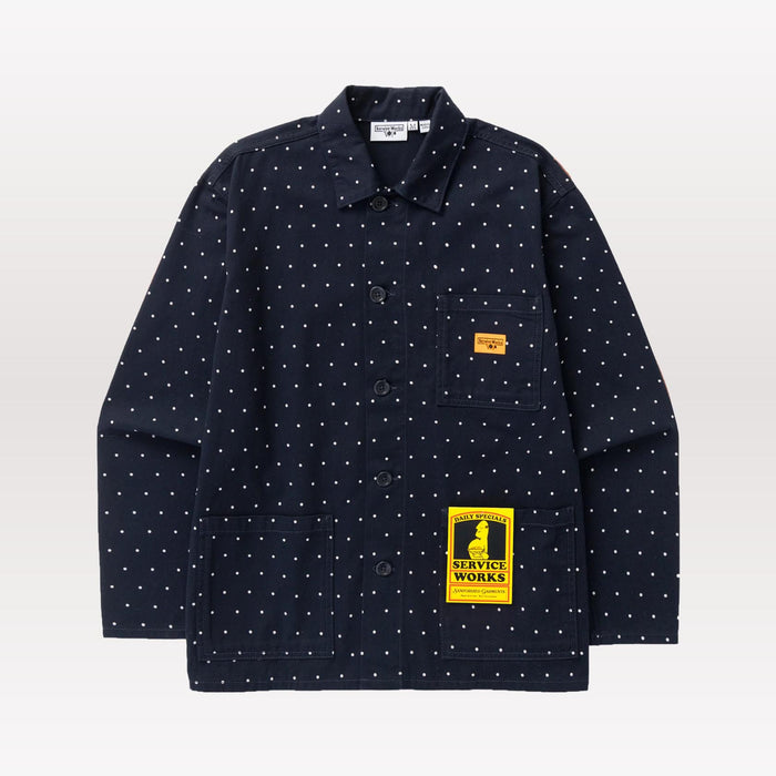 Classic Chore Shirt - Navy Polka Dot